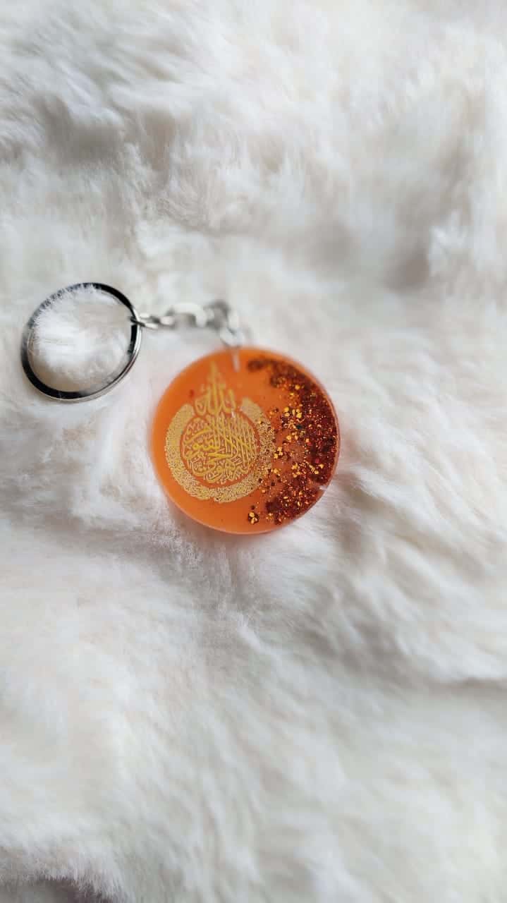 Islamic Calligraphy Keychain - Handmade Resin Gift - Resin jewelry Bangladesh ৳80 - Thumbnail 5