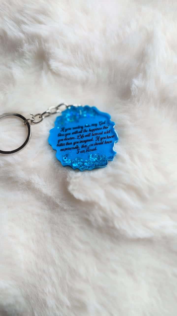 Islamic Calligraphy Keychain - Handmade Resin Gift - Resin jewelry Bangladesh ৳80 - Thumbnail 8