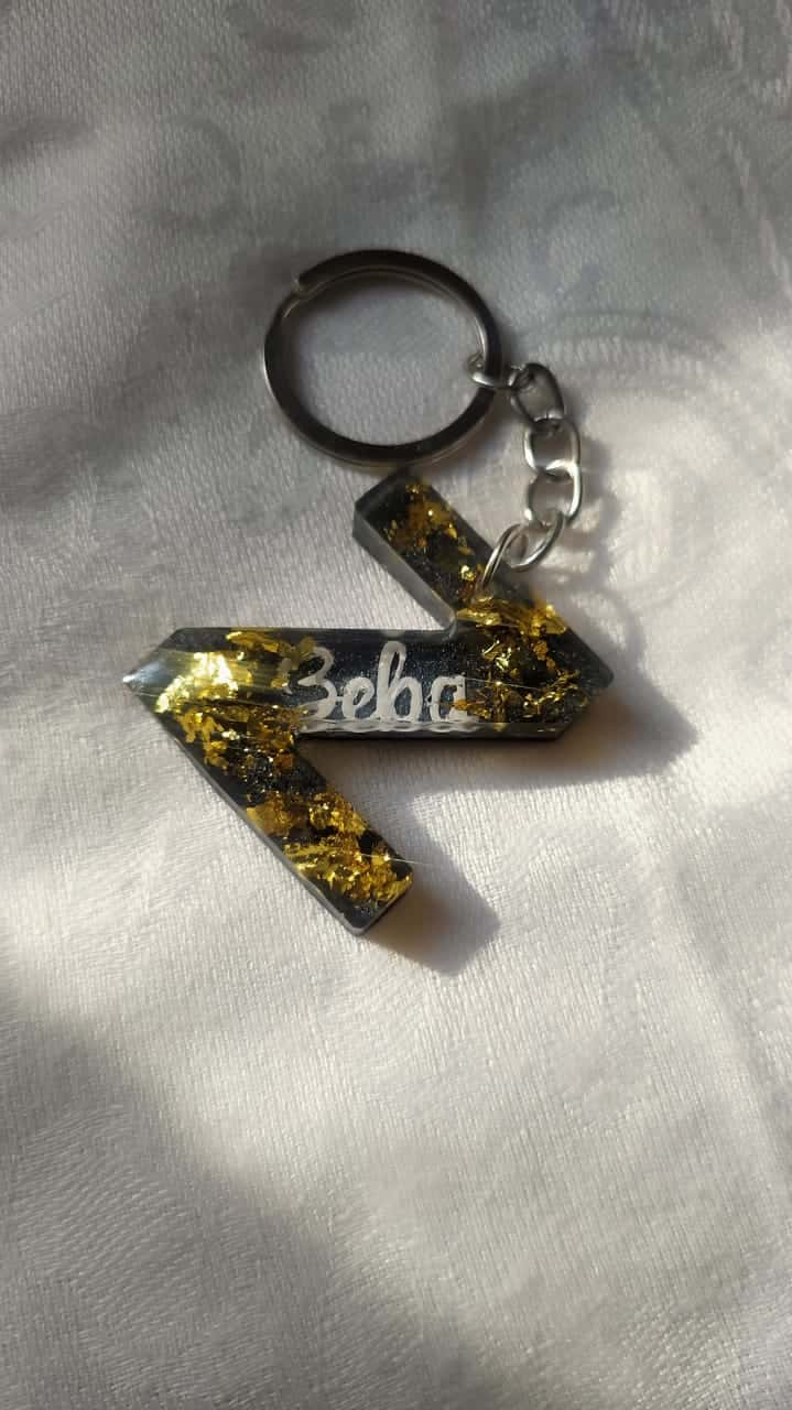 Letter Z Alphabet Keychain - Custom Resin Gift - Resin jewelry Bangladesh ৳80 - Thumbnail 2