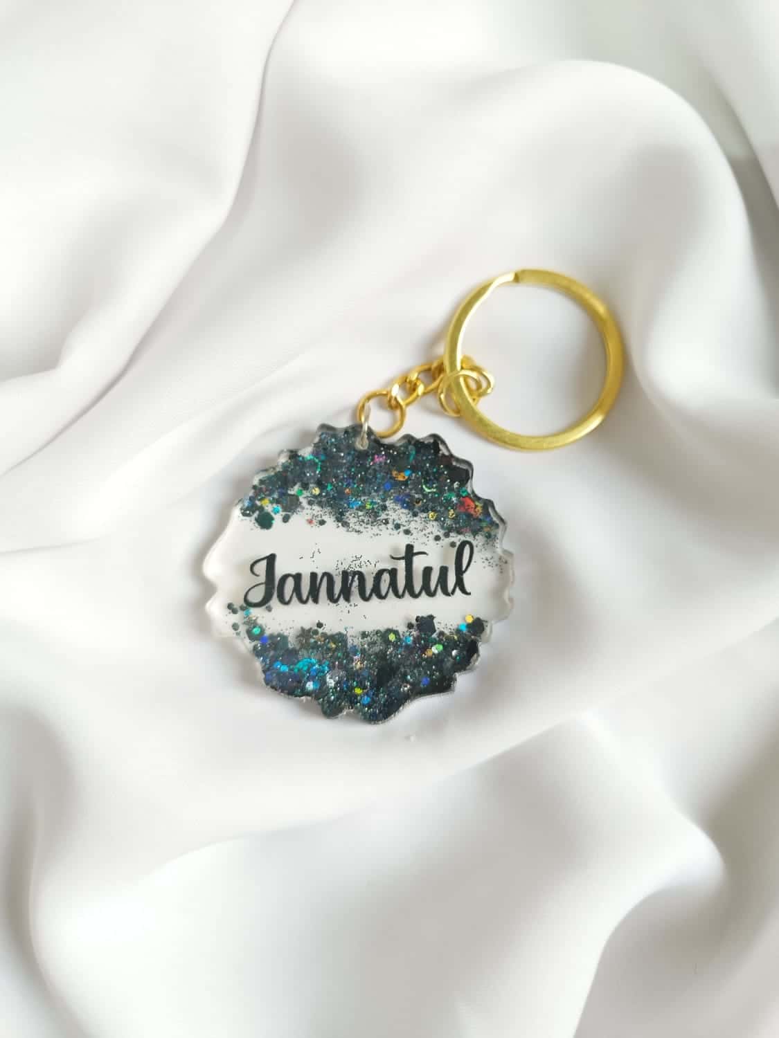 Oval Floral Keychain Collection - Handmade Resin Gift - Resin jewelry Bangladesh ৳80 - Thumbnail 1