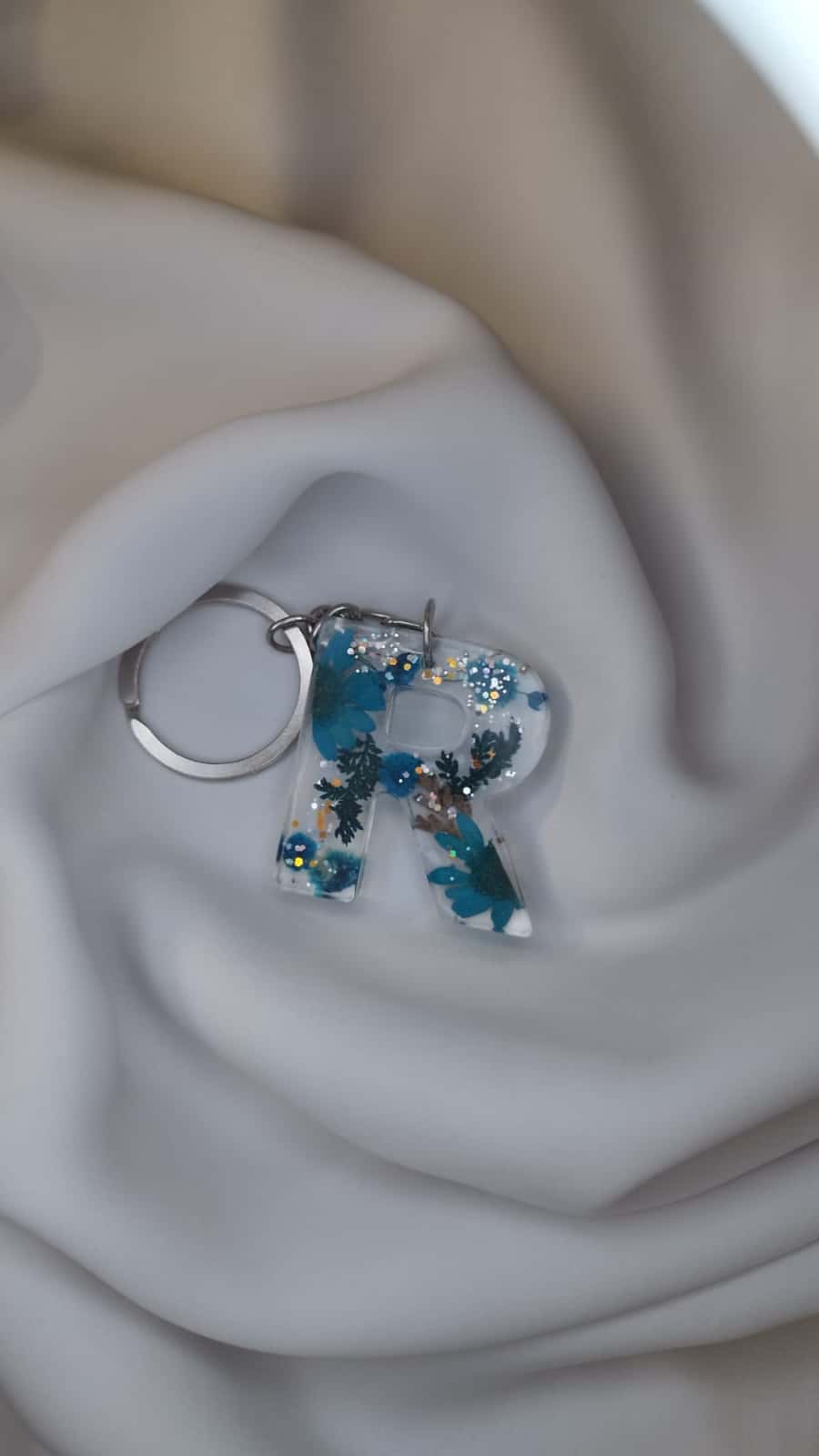 Letter S Personalized Keychain - Custom Resin Gift - Resin jewelry Bangladesh ৳99 - Thumbnail 1