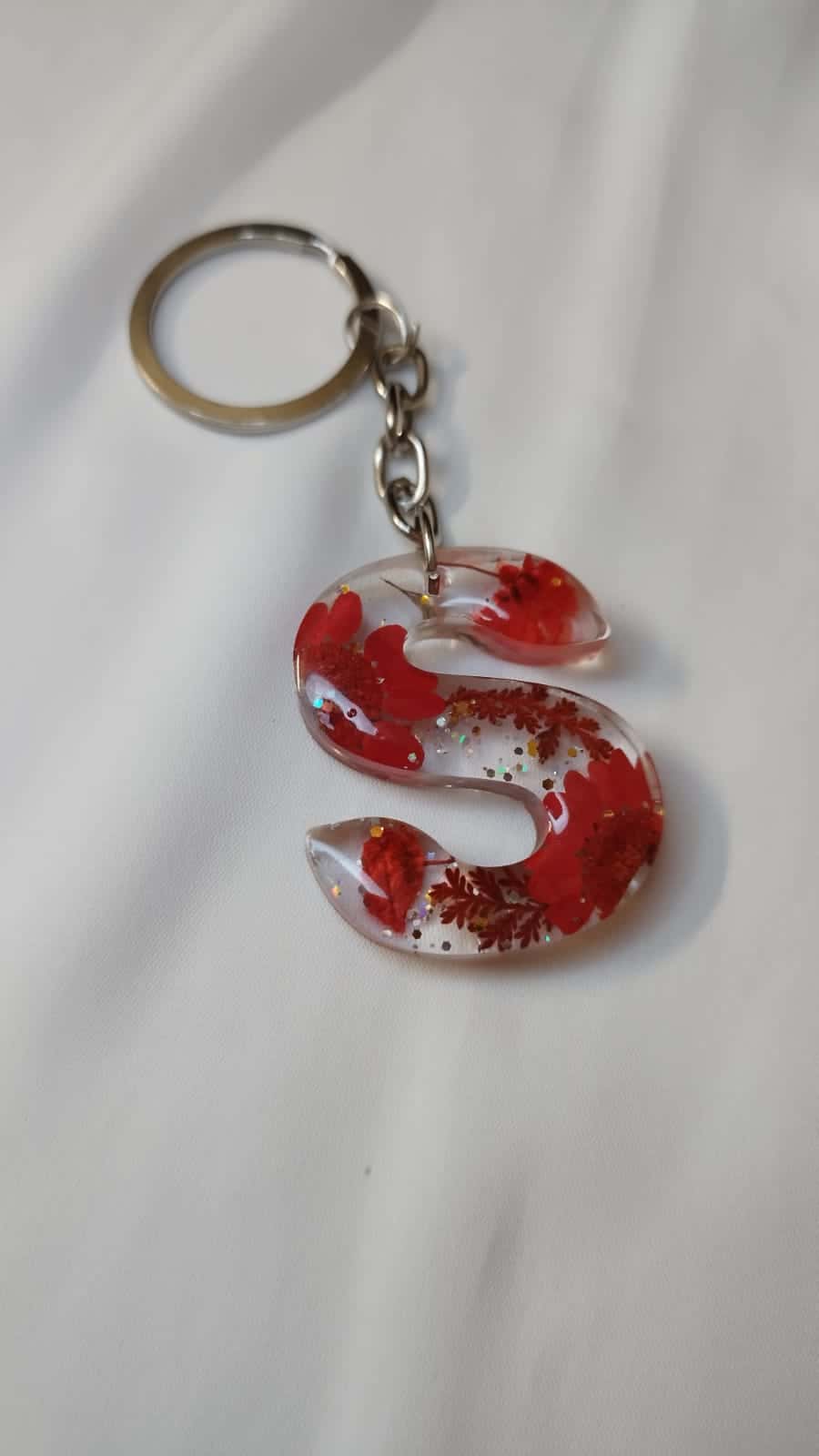 Letter S Personalized Keychain - Custom Resin Gift - Resin jewelry Bangladesh ৳99 - Thumbnail 2