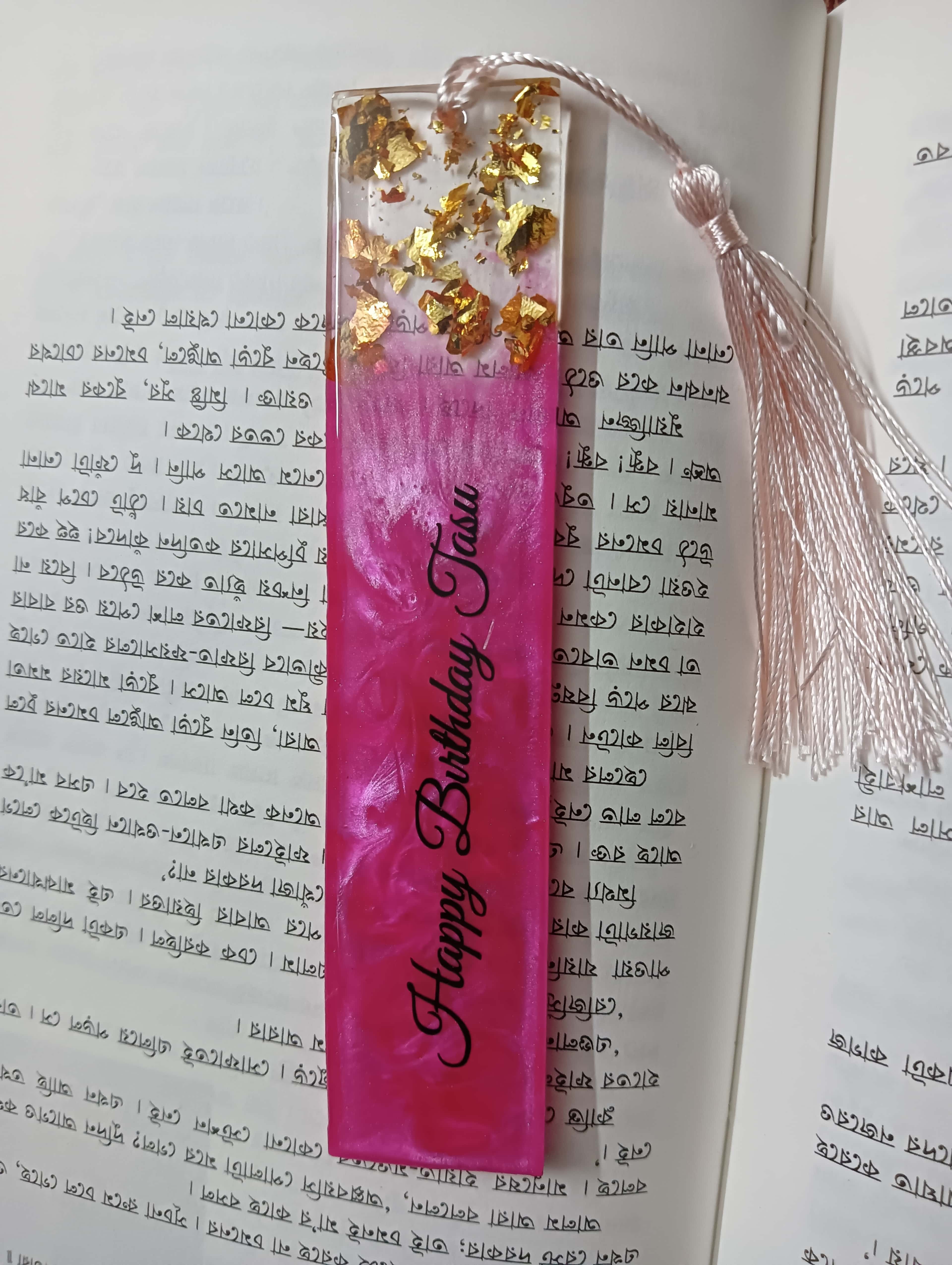 Pink Floral Tassel Bookmark - Handmade Gift Bangladesh - Resin jewelry Bangladesh ৳199 - Thumbnail 2