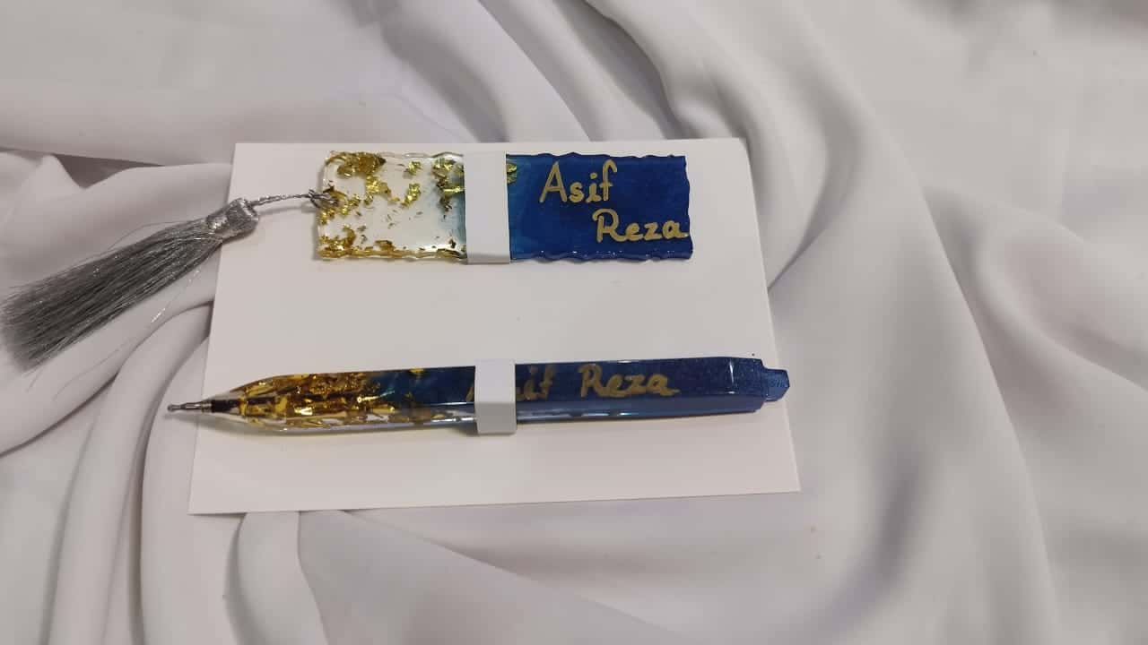 Regular Floral Resin Pen - Handmade Gift Bangladesh - Resin jewelry Bangladesh ৳250 - Thumbnail 2