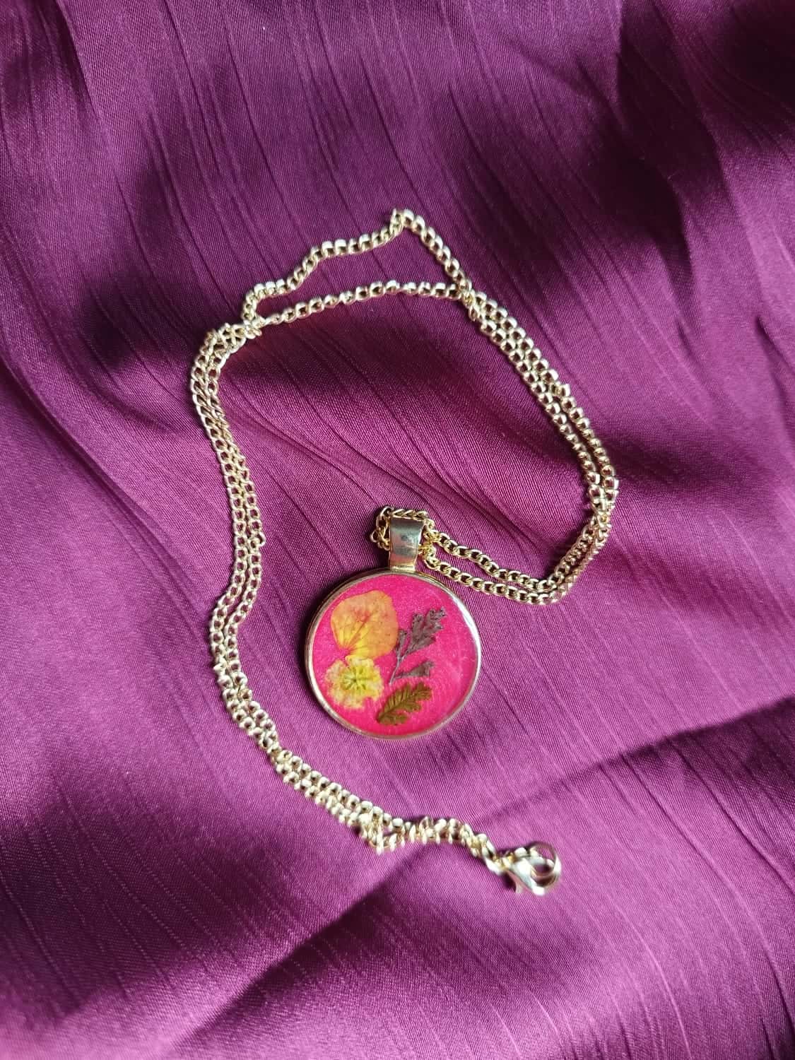Botanical Floral Pendant Collection - Handmade Resin Jewelry - Resin jewelry Bangladesh ৳290 - Thumbnail 4