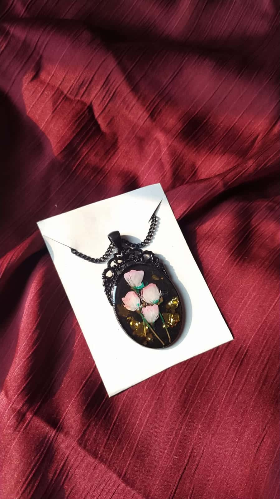 Black & Pink Gradient Pendant - Handmade Resin Jewelry - Resin jewelry Bangladesh ৳499 - Thumbnail 1