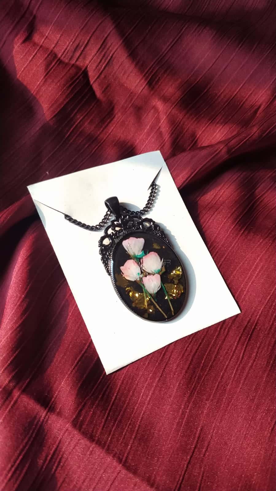 Black & Pink Gradient Pendant - Handmade Resin Jewelry - Resin jewelry Bangladesh ৳499 - Thumbnail 2