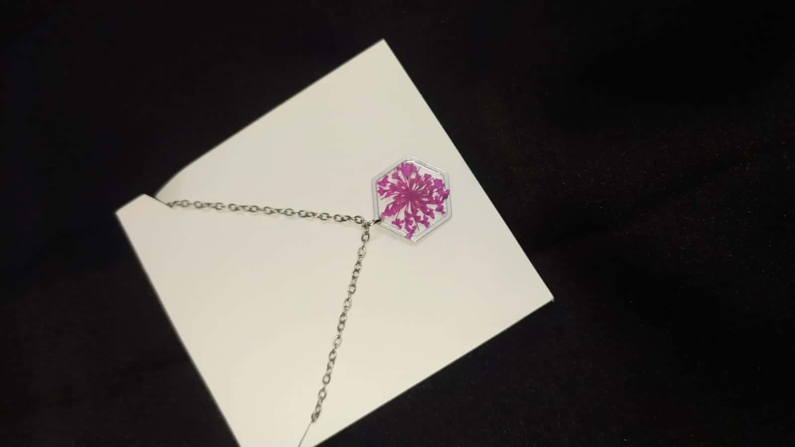 Premium Floral Pendant Necklace - Handmade Resin Jewelry - Resin jewelry Bangladesh ৳499 - Thumbnail 4
