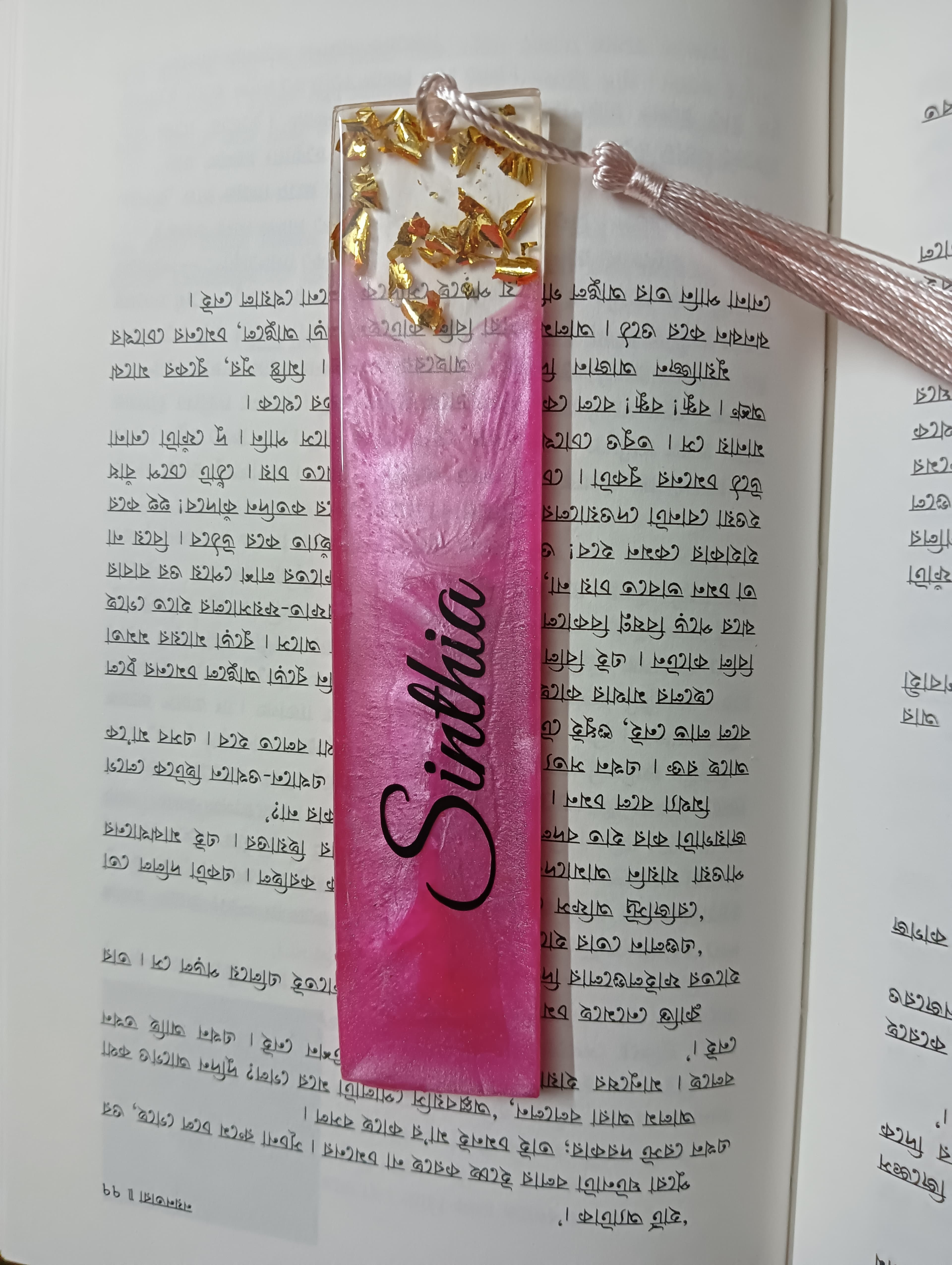 Pink Floral Tassel Bookmark - Handmade Gift Bangladesh - Handmade resin jewelry Bangladesh - ৳199 - Free delivery Dhaka