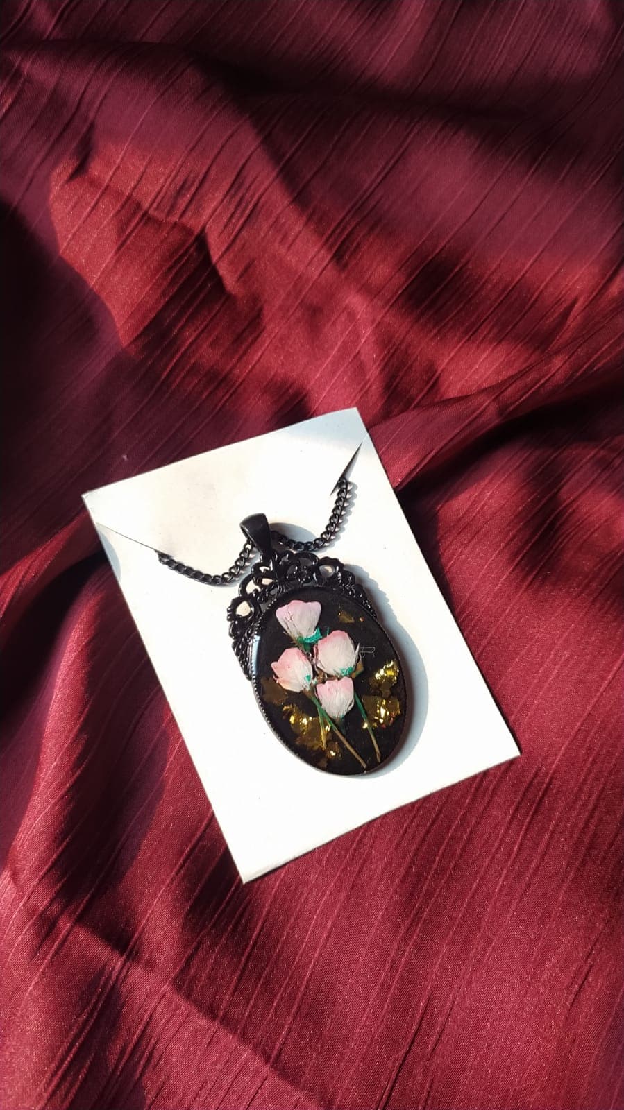 Black & Pink Gradient Pendant - Handmade Resin Jewelry - Handmade resin jewelry Bangladesh - ৳499 - Free delivery Dhaka
