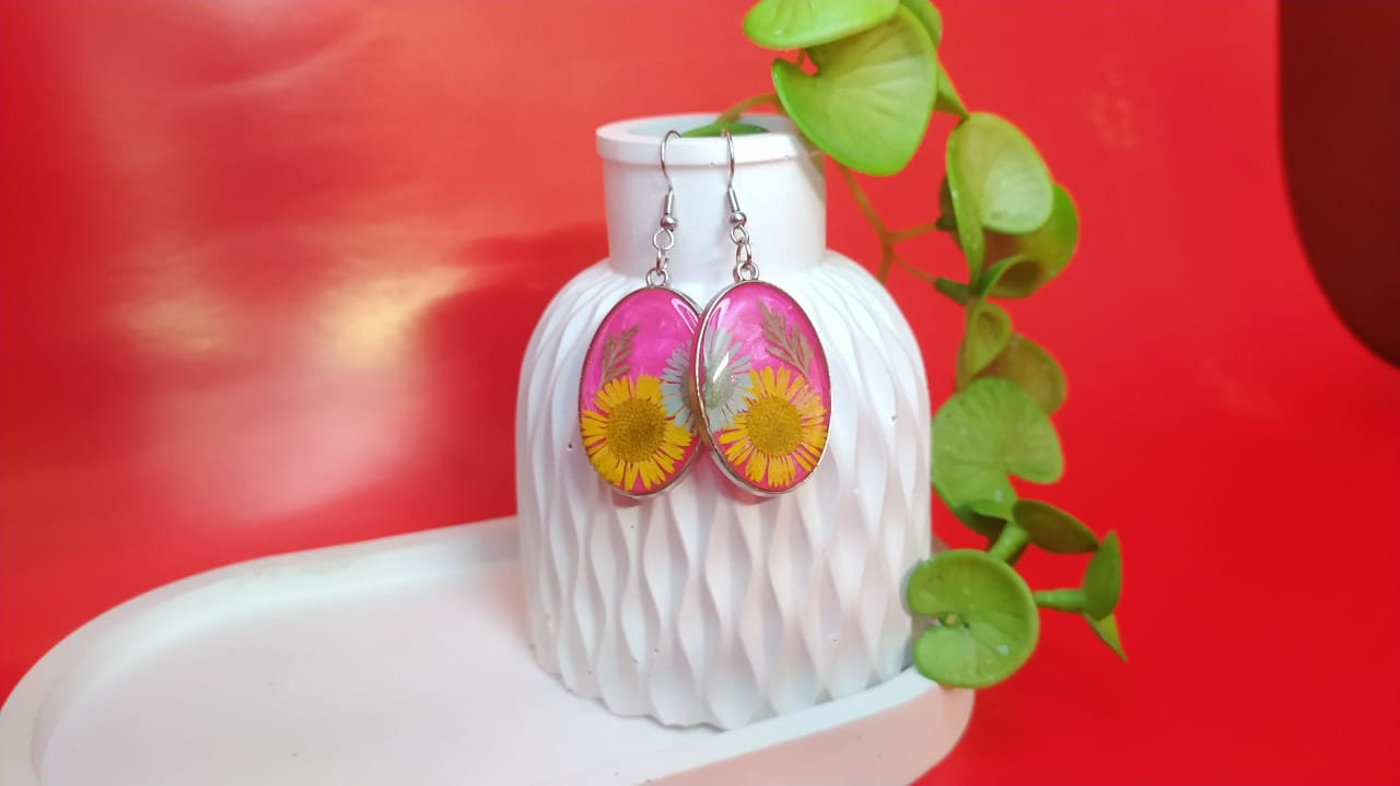 Vintage Pearl Elegance Earrings - Handmade Resin Jewelry - Handmade resin jewelry Bangladesh - Price ৳800 - Free delivery Dhaka - View 1