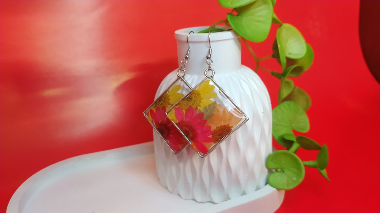 Ocean Treasure Earrings - Handmade Resin Jewelry - Handmade resin jewelry Bangladesh - Price ৳800 - Free delivery Dhaka - View 1