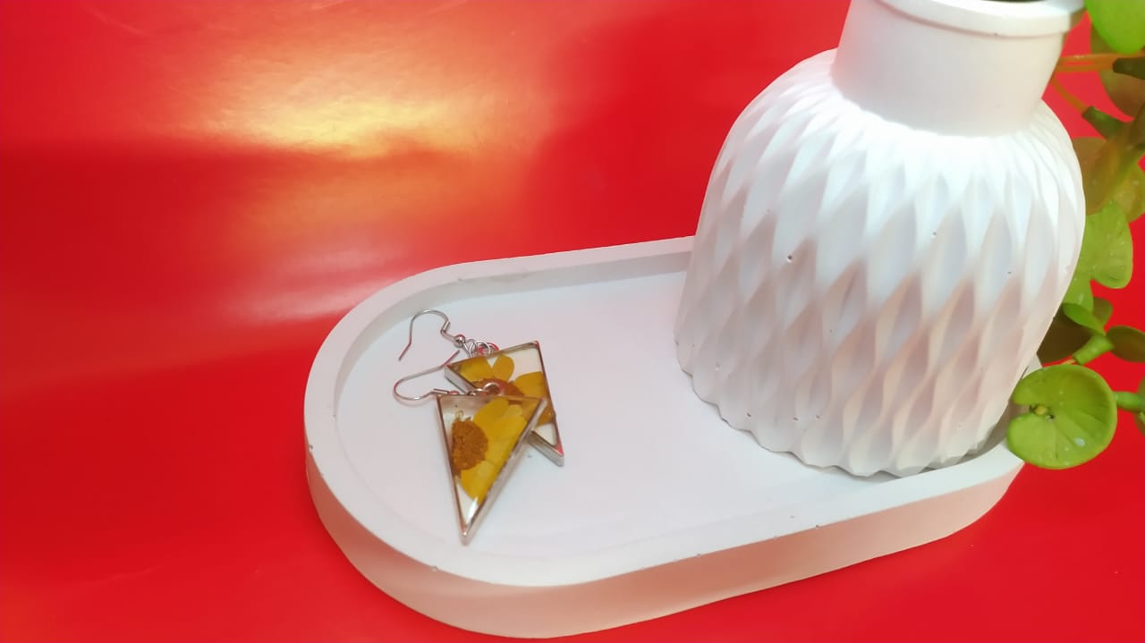 Crystal Waterfall Earrings - Handmade Resin Jewelry - Handmade resin jewelry Bangladesh - Price ৳800 - Free delivery Dhaka - View 1