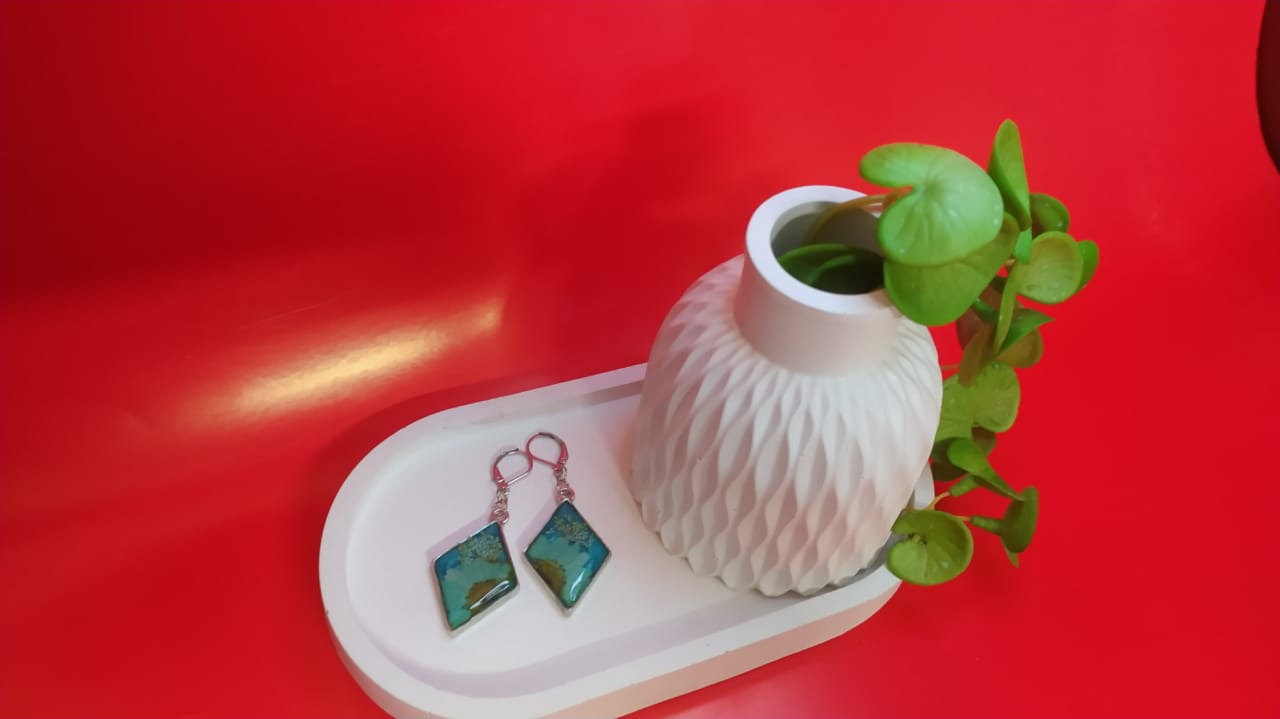 Spring Meadow Earrings - Handmade Resin Jewelry - Handmade resin jewelry Bangladesh - Price ৳800 - Free delivery Dhaka - View 1