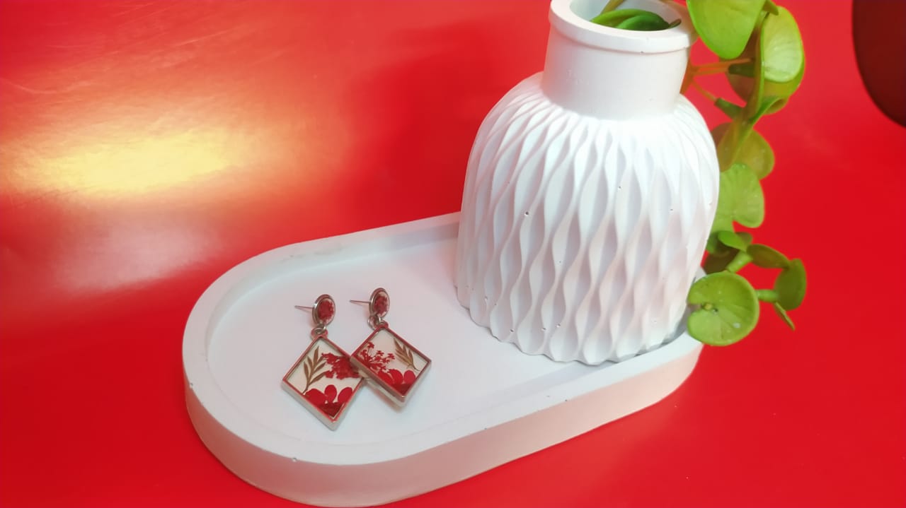 Royal Garden Collection Earrings - Handmade Resin Jewelry - Handmade resin jewelry Bangladesh - Price ৳800 - Free delivery Dhaka - View 1