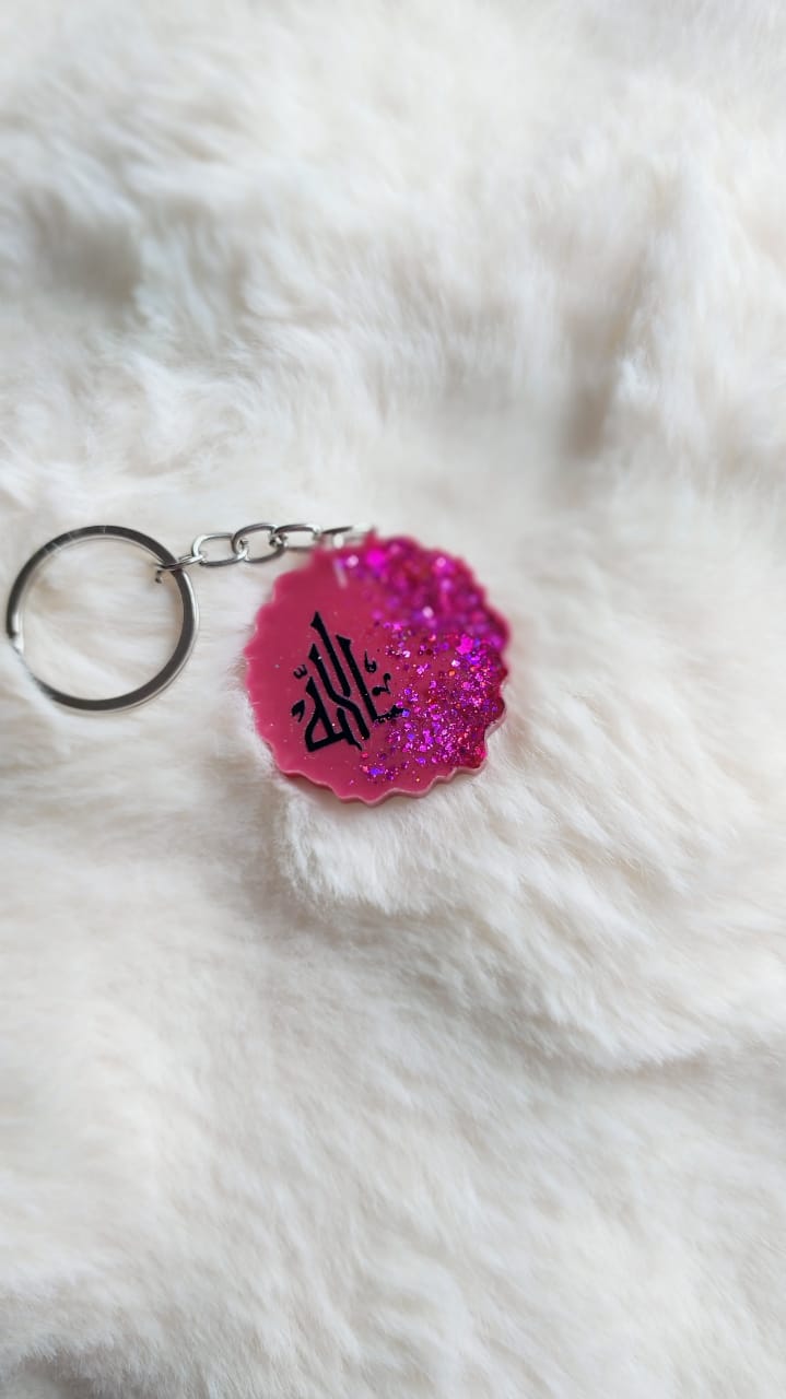 Islamic Calligraphy Keychain - Handmade Resin Gift - Handmade resin jewelry Bangladesh - Price ৳80 - Free delivery Dhaka - View 4