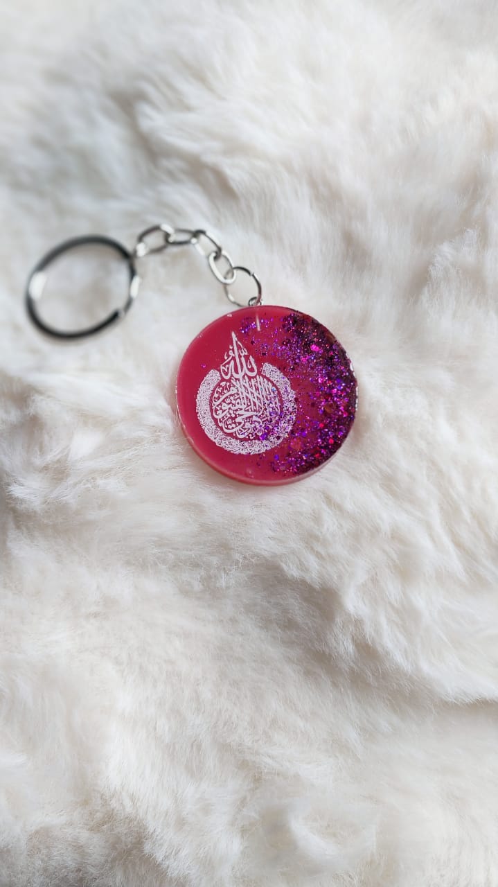 Islamic Calligraphy Keychain - Handmade Resin Gift - Handmade resin jewelry Bangladesh - Price ৳80 - Free delivery Dhaka - View 6