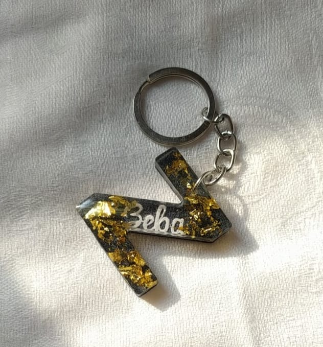 Letter Z Alphabet Keychain - Custom Resin Gift - Handmade resin jewelry Bangladesh - Price ৳80 - Free delivery Dhaka - View 1