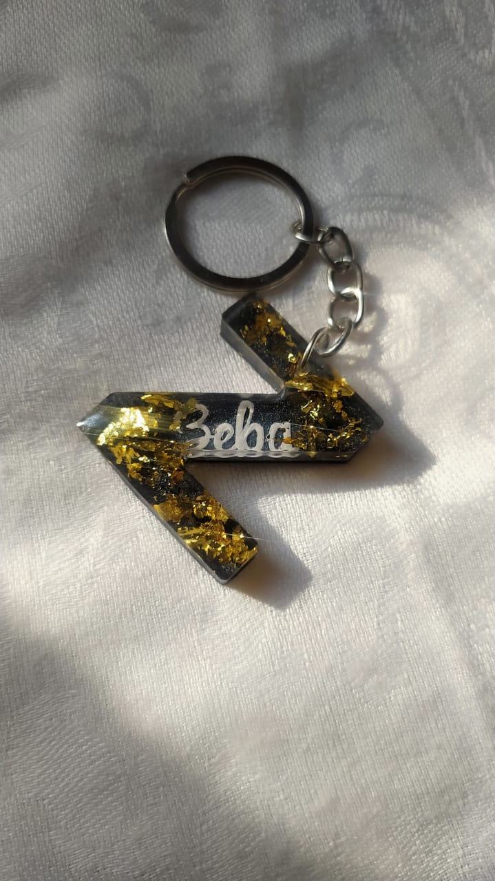 Letter Z Alphabet Keychain - Custom Resin Gift - Handmade resin jewelry Bangladesh - Price ৳80 - Free delivery Dhaka - View 2