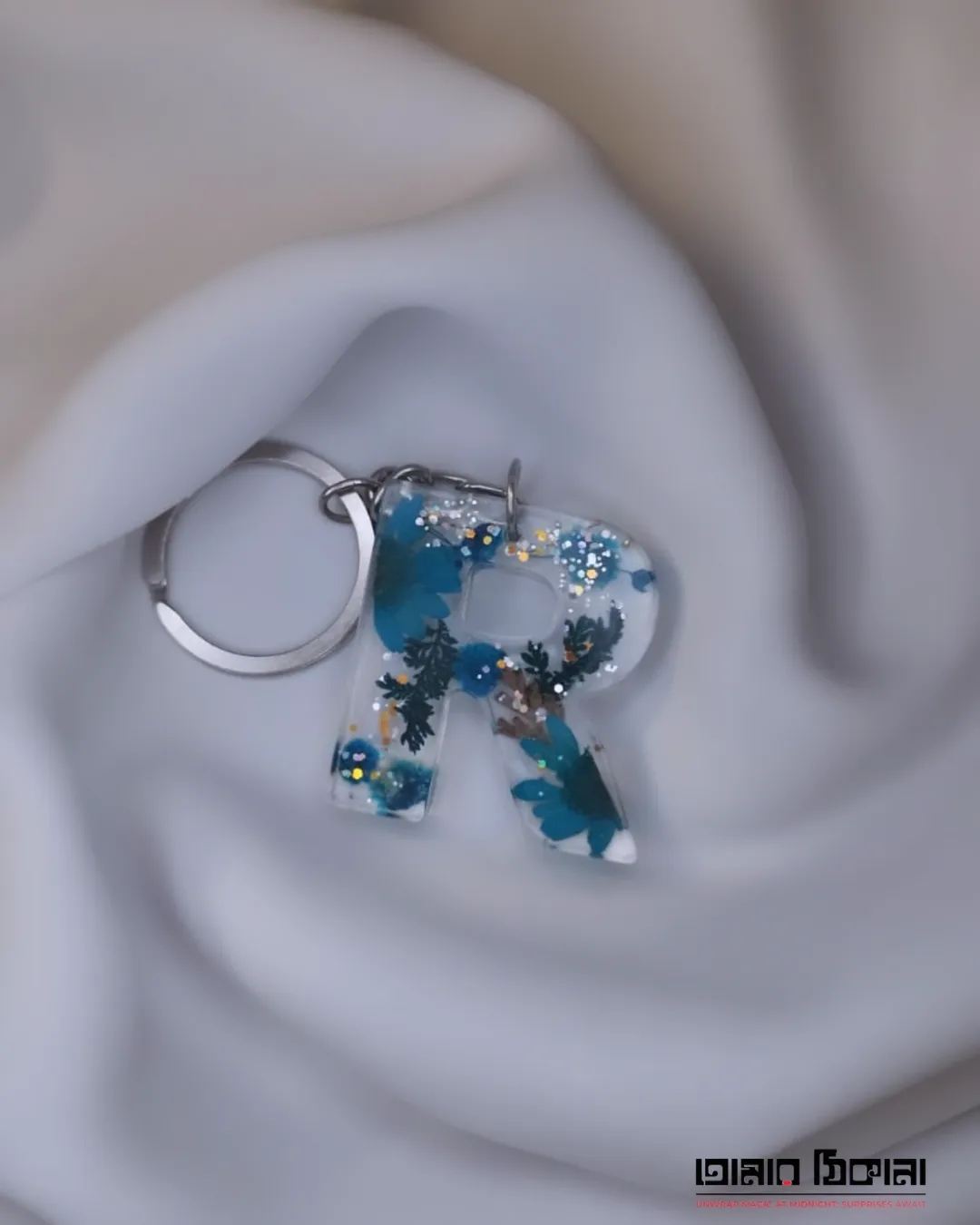 Letter S Personalized Keychain - Custom Resin Gift - Handmade resin jewelry Bangladesh - Price ৳99 - Free delivery Dhaka - View 6