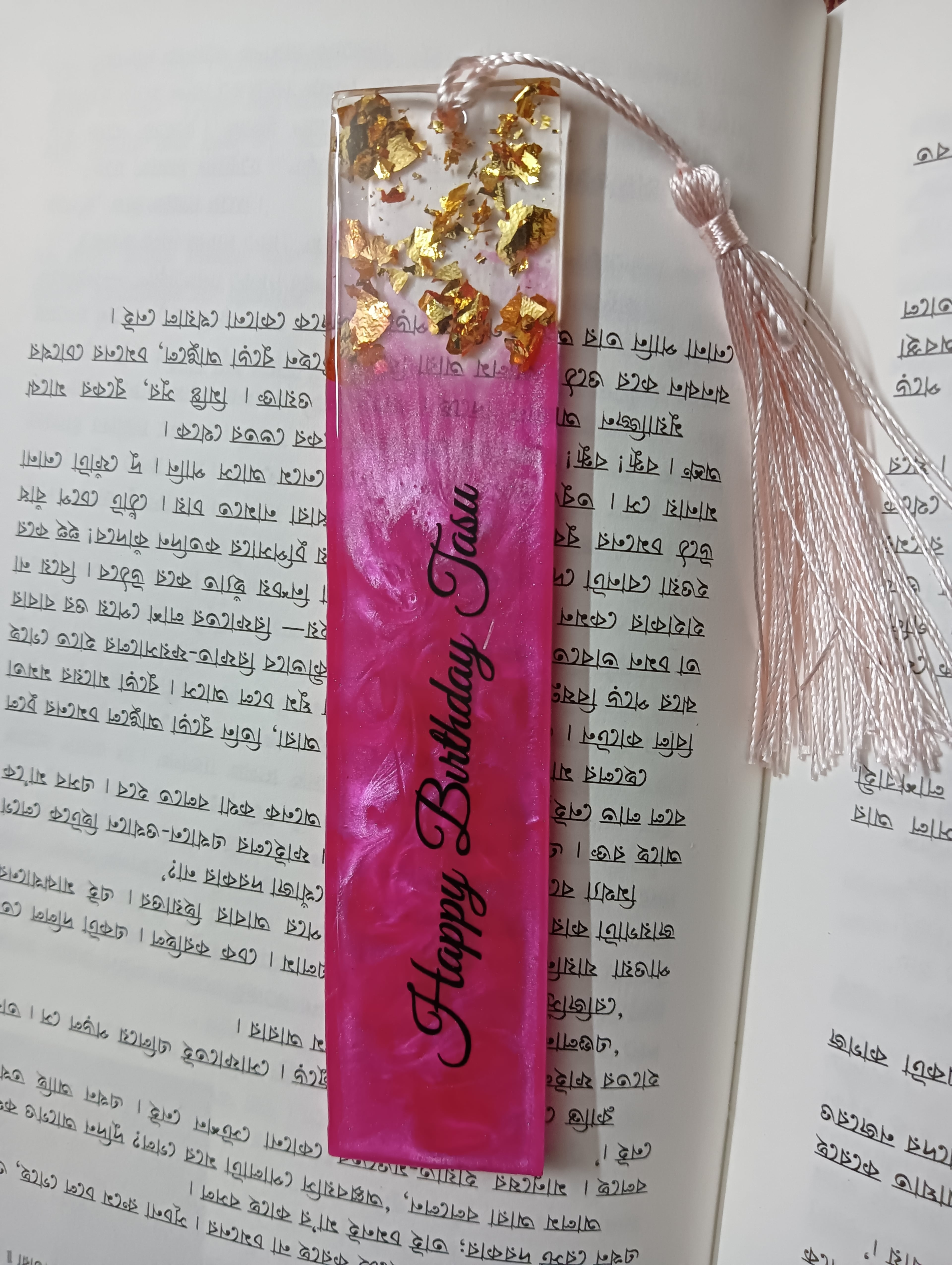 Pink Floral Tassel Bookmark - Handmade Gift Bangladesh - Handmade resin jewelry Bangladesh - Price ৳199 - Free delivery Dhaka - View 2