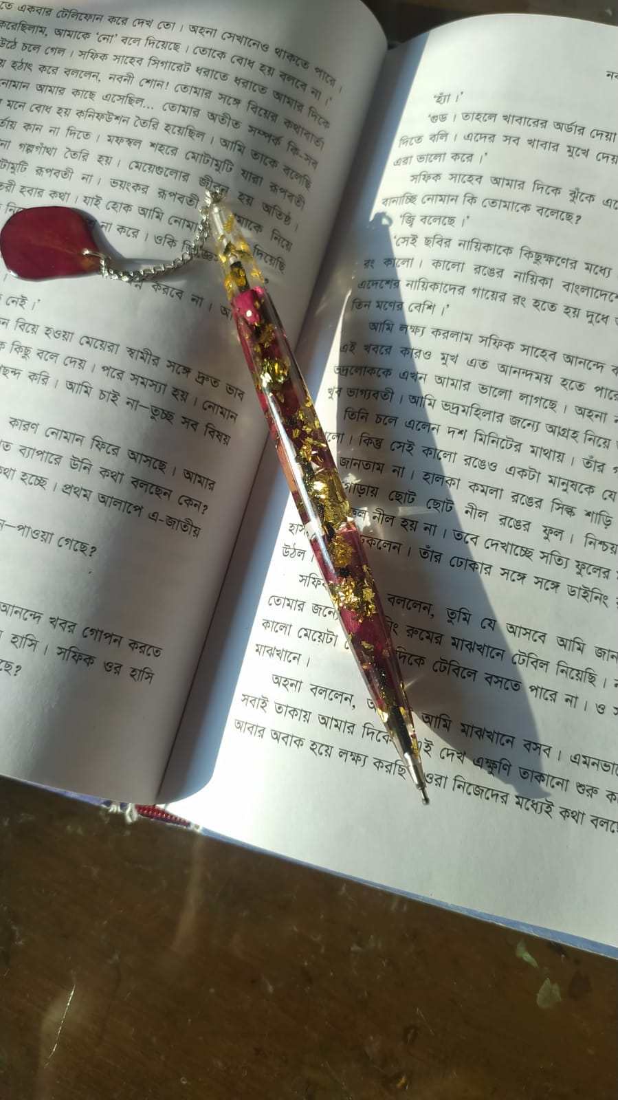 Premium Rose Petal Resin Pen - Handmade Gift Bangladesh - Handmade resin jewelry Bangladesh - Price ৳250 - Free delivery Dhaka - View 1