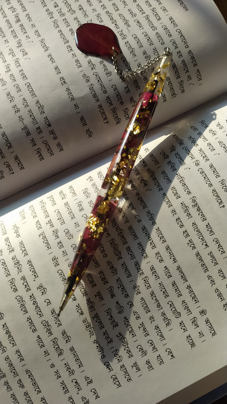 Premium Rose Petal Resin Pen - Handmade Gift Bangladesh - Handmade resin jewelry Bangladesh - Price ৳250 - Free delivery Dhaka - View 3