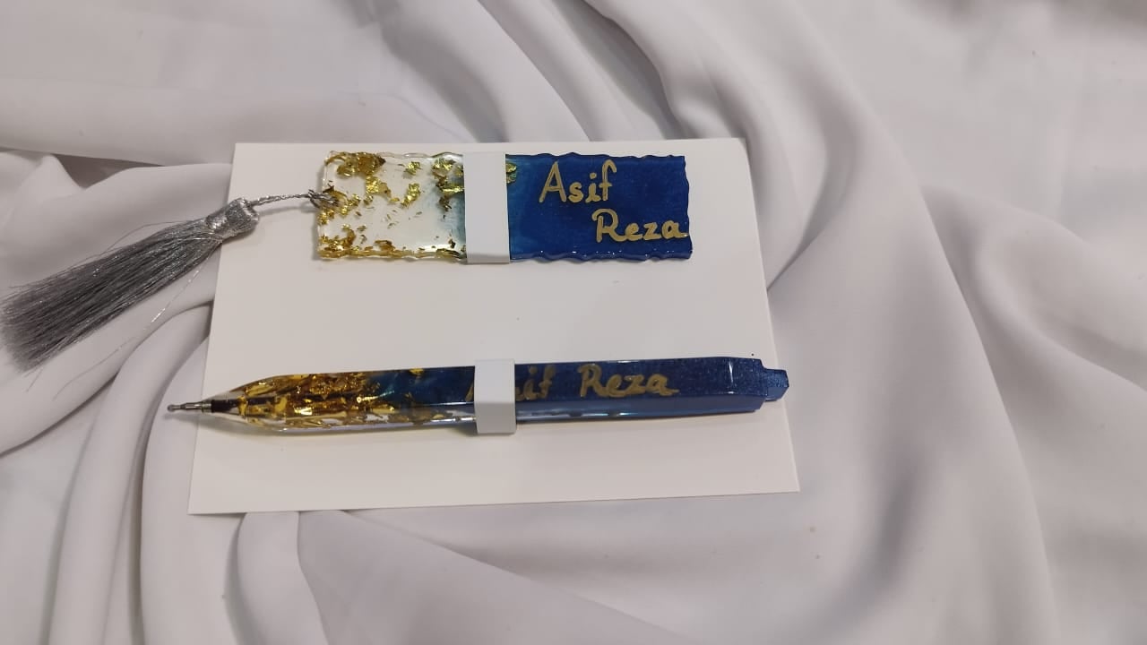 Regular Floral Resin Pen - Handmade Gift Bangladesh - Handmade resin jewelry Bangladesh - Price ৳250 - Free delivery Dhaka - View 2