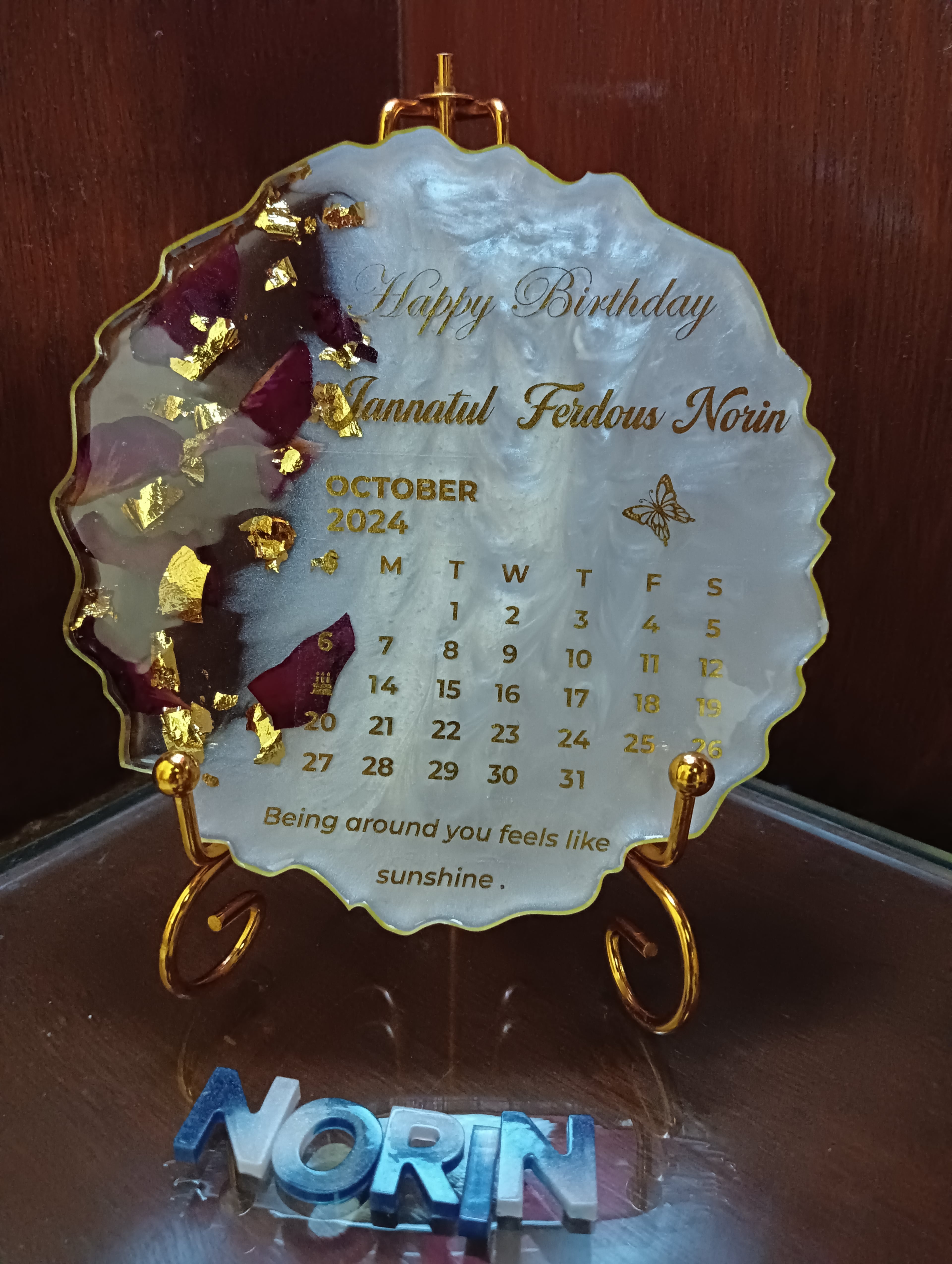 Birthday Celebration Resin Frame - Custom Gift Bangladesh - Handmade resin jewelry Bangladesh - Price ৳850 - Free delivery Dhaka - View 1
