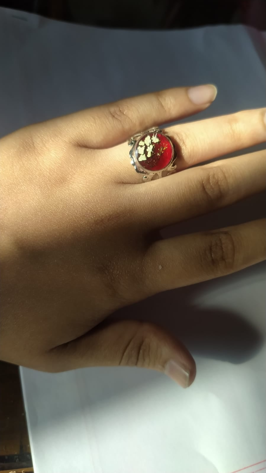 Crystal Flower Ring - Handmade Resin Jewelry - Handmade resin jewelry Bangladesh - Price ৳350 - Free delivery Dhaka - View 1