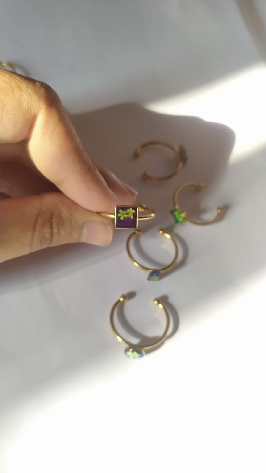 Golden Petals Ring - Handmade Resin Jewelry - Handmade resin jewelry Bangladesh - Price ৳350 - Free delivery Dhaka - View 1