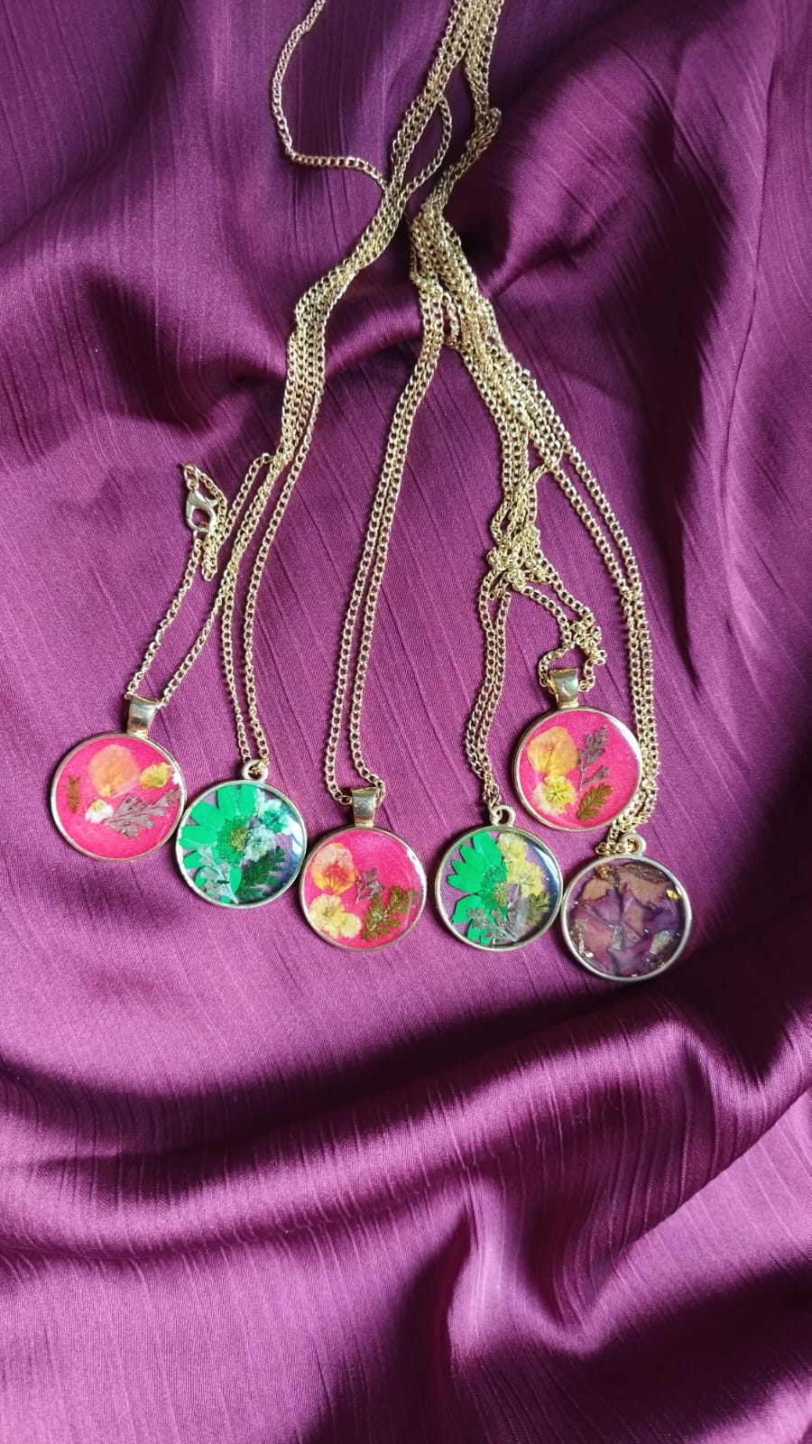 Botanical Floral Pendant Collection - Handmade Resin Jewelry - Handmade resin jewelry Bangladesh - Price ৳290 - Free delivery Dhaka - View 5