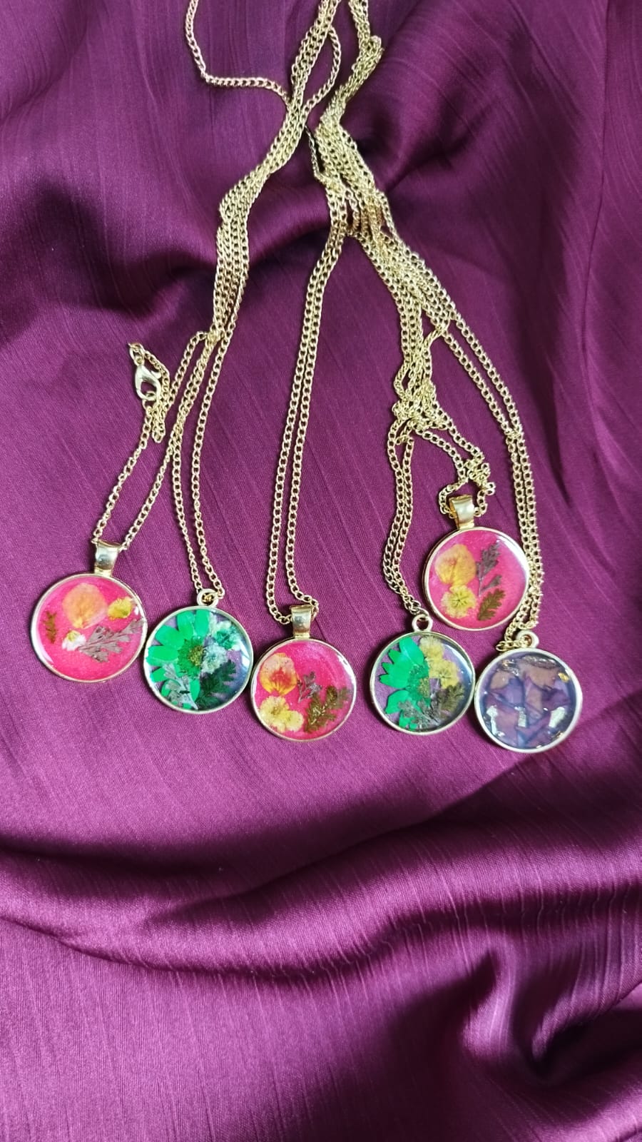 Botanical Floral Pendant Collection - Handmade Resin Jewelry - Handmade resin jewelry Bangladesh - Price ৳290 - Free delivery Dhaka - View 1