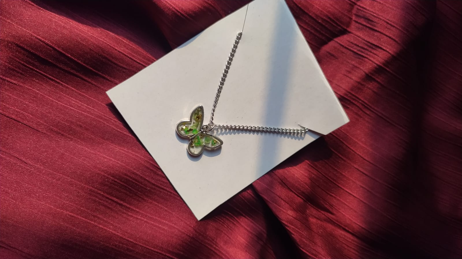 Butterfly Garden Pendant Necklace - Handmade Resin Jewelry - Handmade resin jewelry Bangladesh - Price ৳499 - Free delivery Dhaka - View 3
