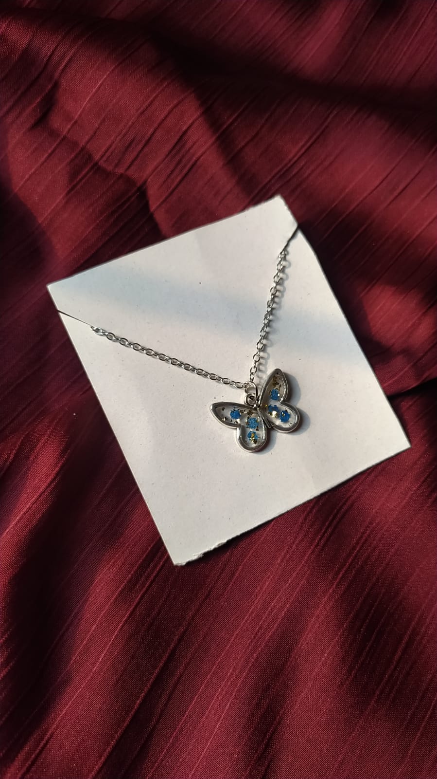 Butterfly Garden Pendant Necklace - Handmade Resin Jewelry - Handmade resin jewelry Bangladesh - Price ৳499 - Free delivery Dhaka - View 1