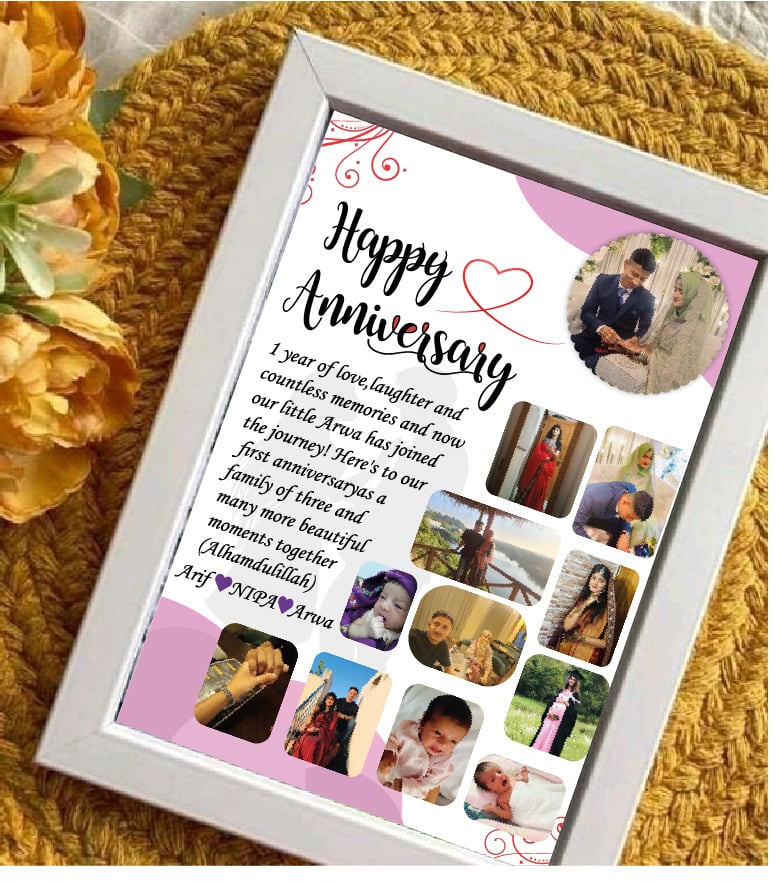 Anniversary Celebration Photo Frame - Custom Gift Bangladesh - Handmade resin jewelry Bangladesh - Price ৳500 - Free delivery Dhaka - View 1