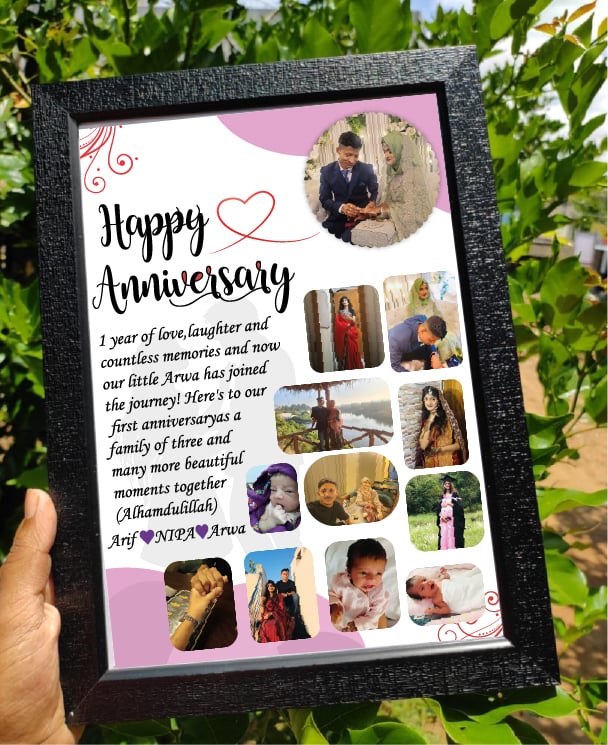 Anniversary Celebration Photo Frame - Custom Gift Bangladesh - Handmade resin jewelry Bangladesh - Price ৳500 - Free delivery Dhaka - View 2